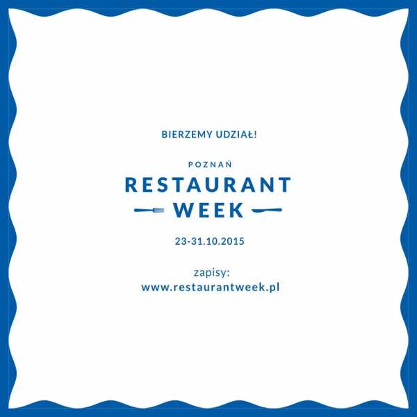 Zapowiedź Restaurant Week w Poznaniu