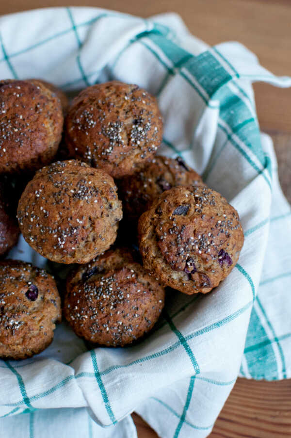 Muffiny bananowe z czereśniami (bezglutenowe)