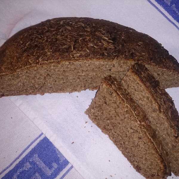 Zaparzany litewski razowy chleb żytni