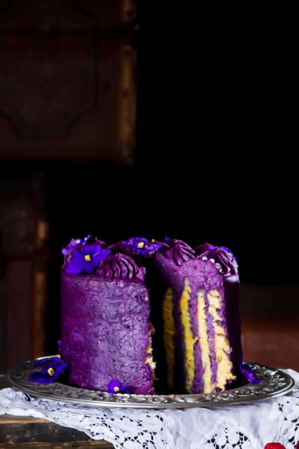 Tort jagodowy (vertical roll cake)