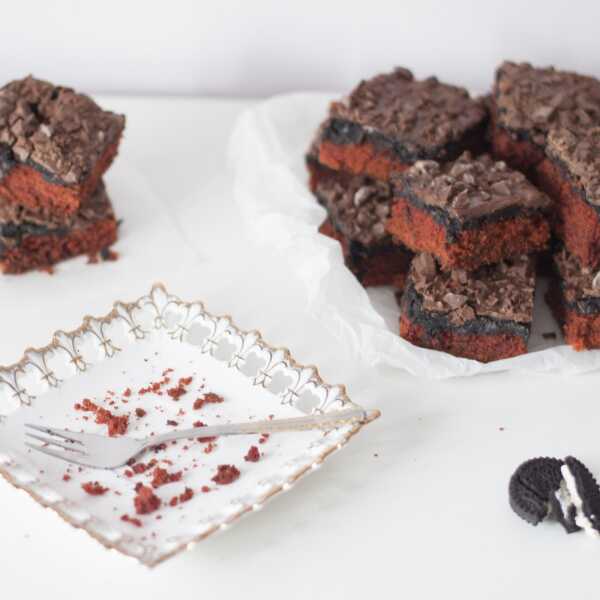 BAKING :: Red velvet & oreo brownie