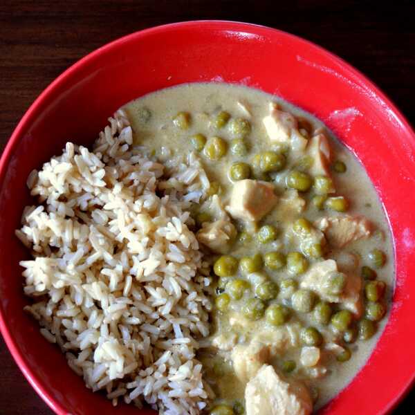 Zielone curry podbiło nasze gary! :) Obiad podano, nic się po nim nie ostało.. :)