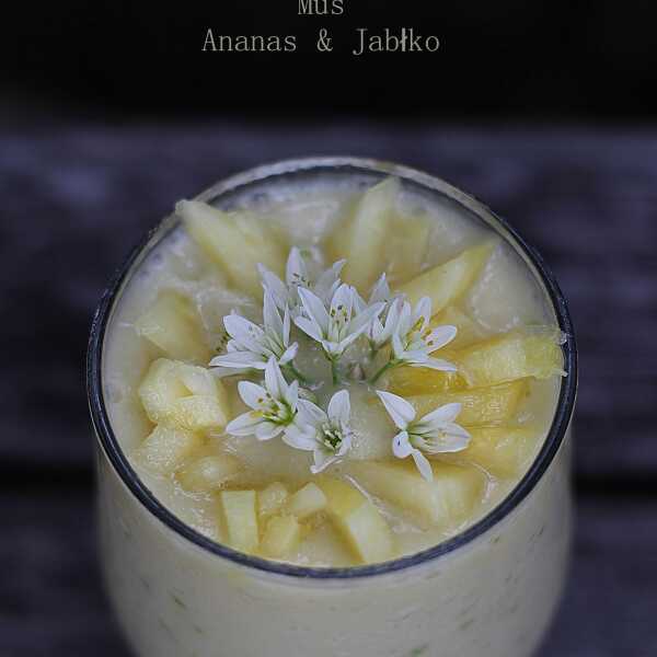 Mus Ananas & Jabłko / Pineapple & Apple Mousse (raw vegan)