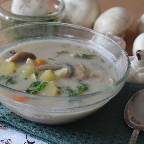 łatwa zupa pieczarkowa z ziemniakami