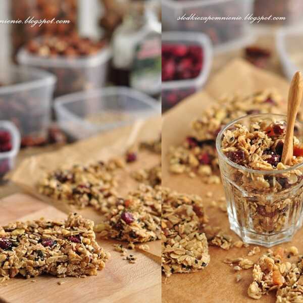 BATONIKI/GRANOLA MUSLI BEZ PIECZENIA