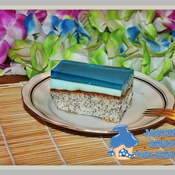 Błękitna laguna czyli ciasto z makiem i ptasim mleczkiem
