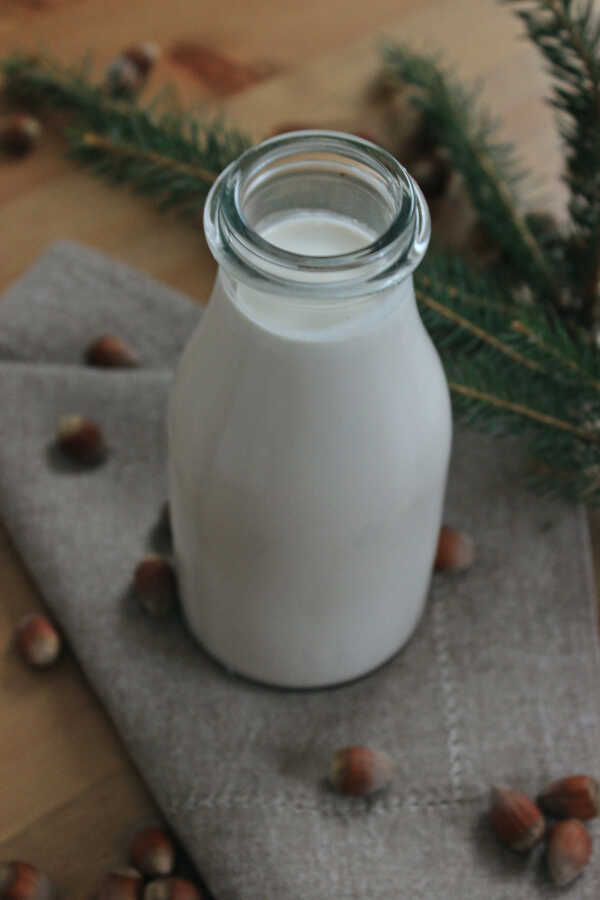 Domowe mleko roślinne z orzechów laskowych