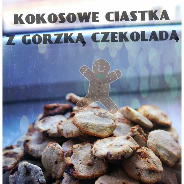 Kokosowe ciastka z gorzka czekolada