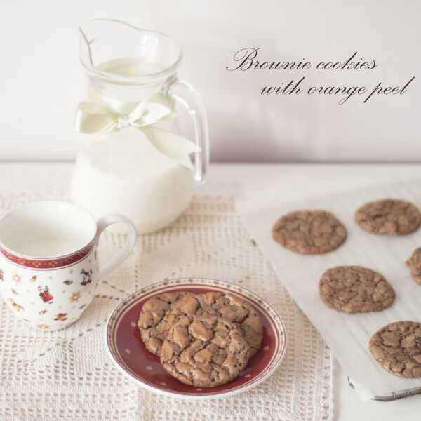 BAKING :: Brownie cookies with orange peel