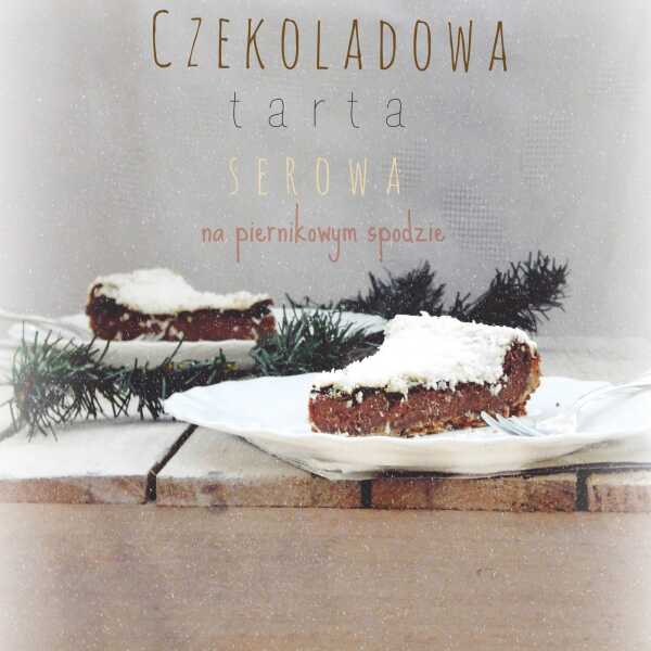 Czekoladowa tarta serowa na piernikowym spodzie