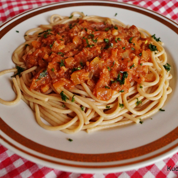 Spaghetti z sosem rybnym