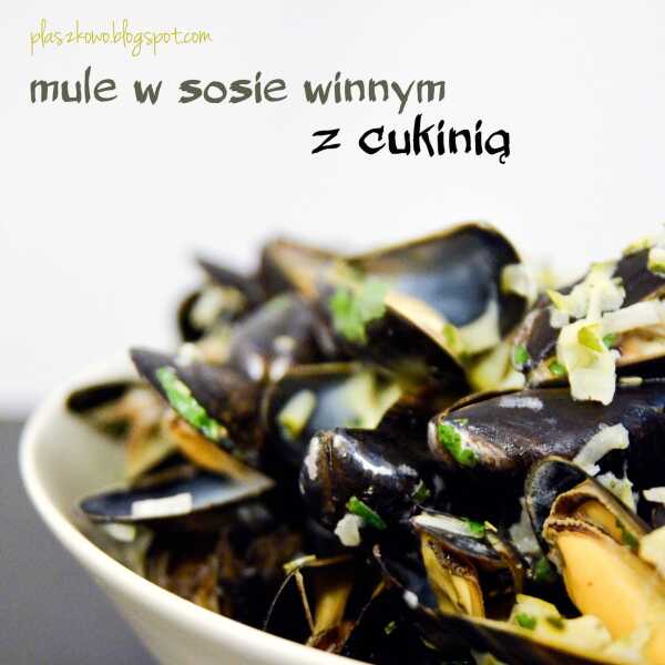 Mule w sosie winnym z cukinią