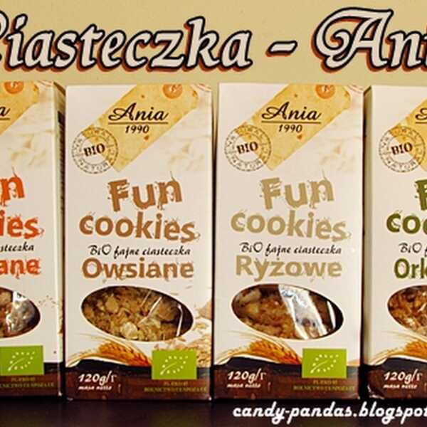 Ciasteczka gryczane/owsiane/orkiszowe/ryżowe Fun Cookies BIO - ANIA