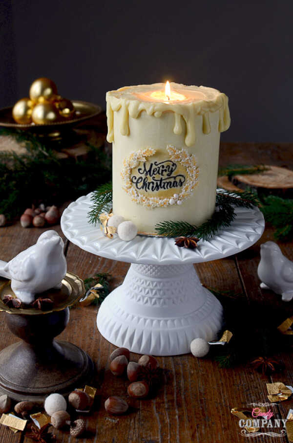 Christmas candle cake. Tort świeczka