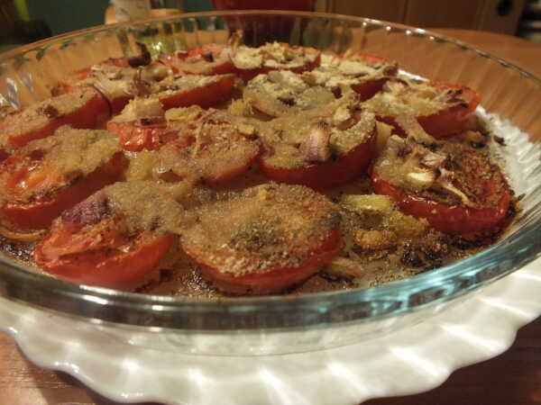 Pomidory zapiekane pod kruszonką