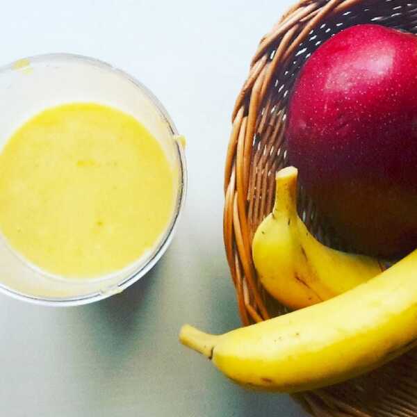 Banan + mango + mleko migdałowe + błonnik witalny