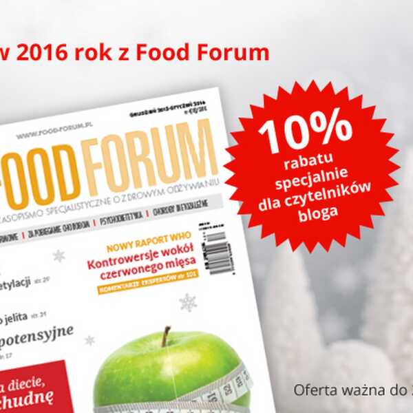 Food Forum magazyn o zdrowym odżywianiu z rabatem dla Czytelników bloga