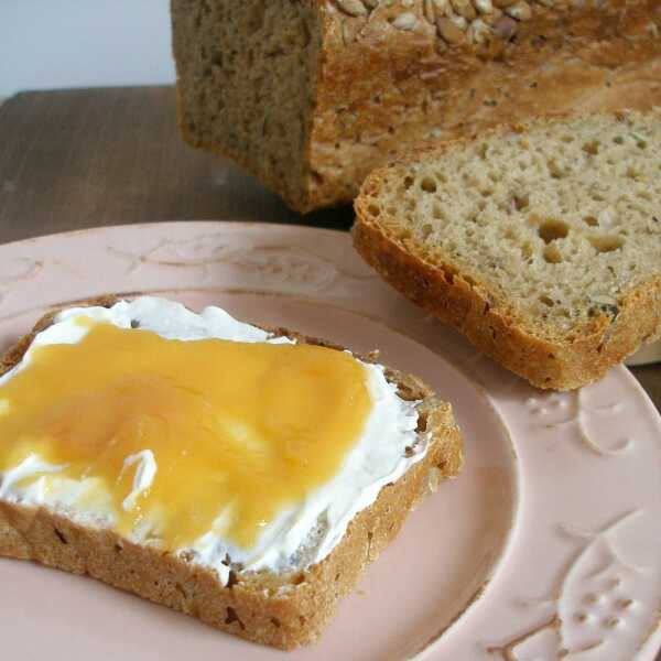 Najłatwiejszy chleb pszenno-żytni ze słonecznikiem (bez wyrabiania)