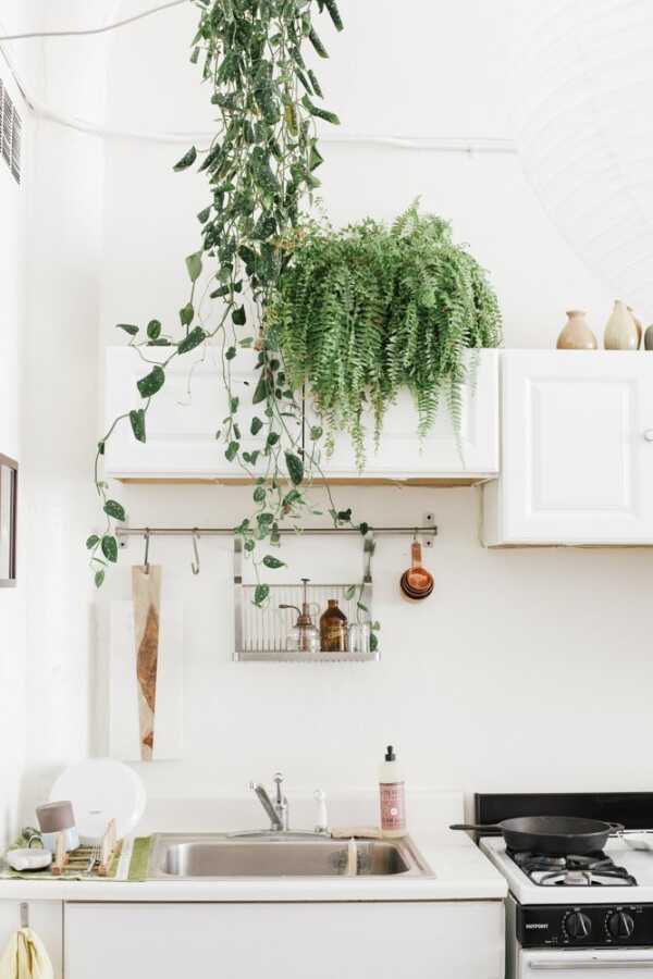 Kuchenne wnętrza – biel i zieleń