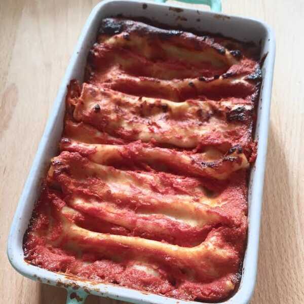 Cannelloni z pieczonej dyni i kaszy jaglanej