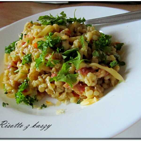 Risotto z kaszy pęczak 