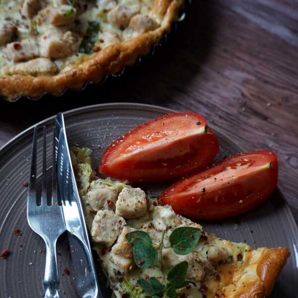 Quiche z kurczakiem i porem