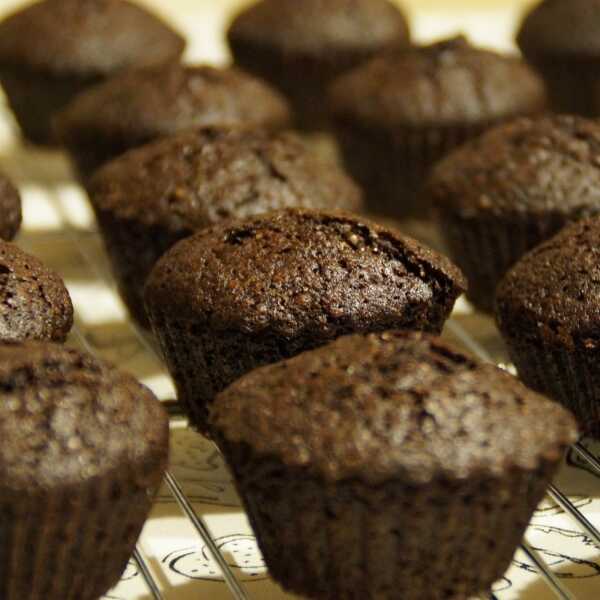 Razowe muffinki czekoladowe
