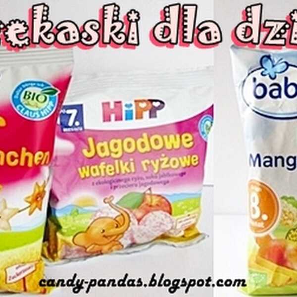 Wafelki ryżowe jagodowe/mango oraz owocowe chrupki – HiPP, babydream