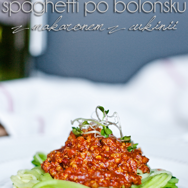 Spaghetti po bolońsku z makaronem z cukinii