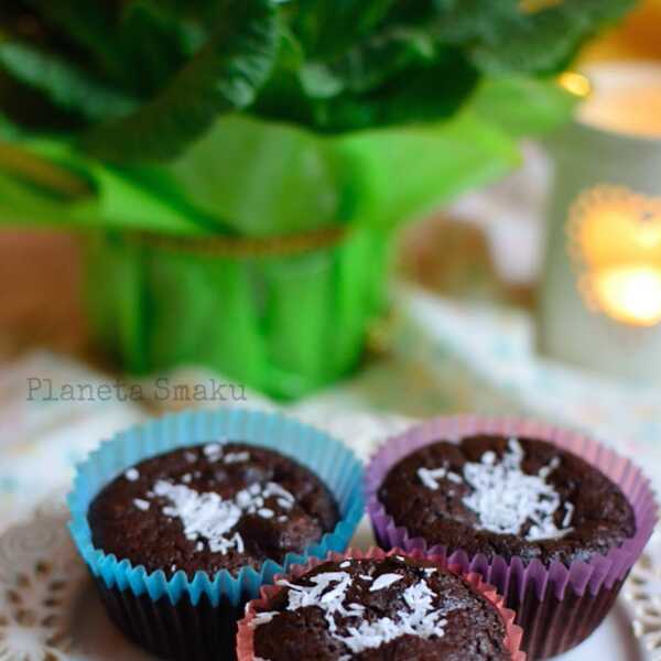 Kokosowe babeczki brownie (bez glutenu i bez cukru)