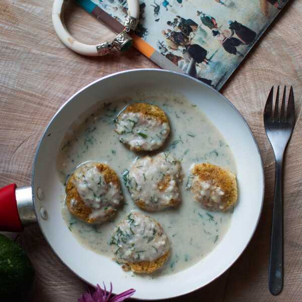 Kotleciki à la rybne w sosie koperkowym