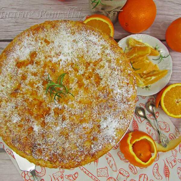 Pomarańczowe ciasto ryżowe z rozmarynem