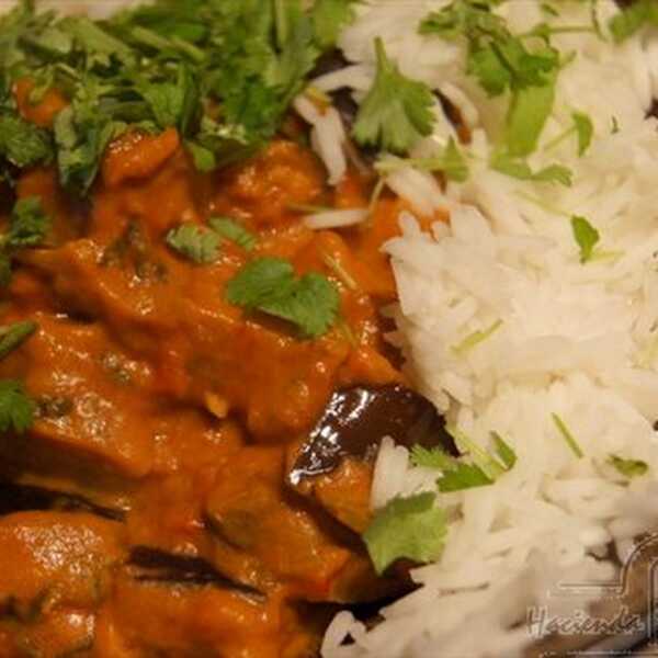 Aksamitne curry z bakłażana