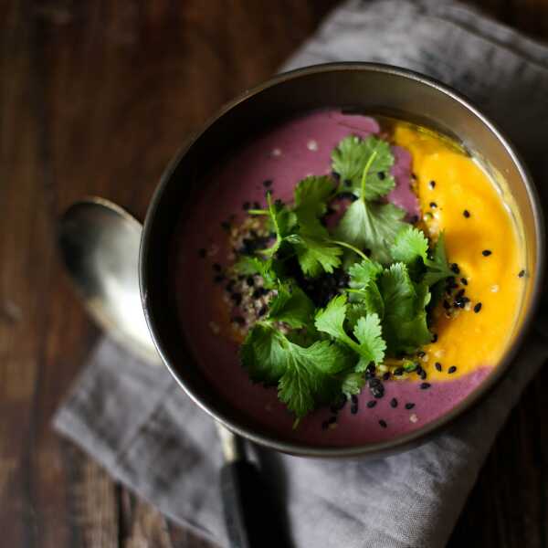 ZUPA Z MARCHWI W DWÓCH KOLORACH - TWO COLORED CARROT SOUP