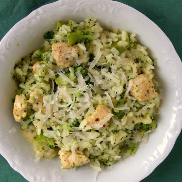 RIsotto z kurczakie i brokułami