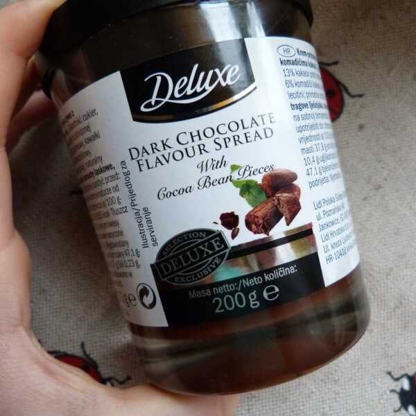 Dark Chocolate Spread with Cocoa Bean Pieces Lidl Deluxe