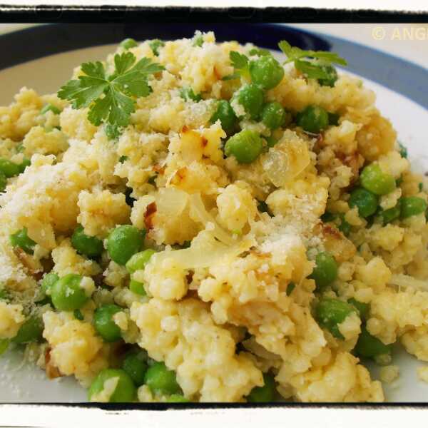 Kasza jaglana z zielonym groszkiem - Millet With Green Peas Recipe - Miglio con i piselli