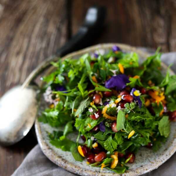 SAŁATA TABBOULEH Z ZIÓŁ I KWIATÓW - FLOWER POWER - HERB AND FLOWERS TABBOULEH SALAD