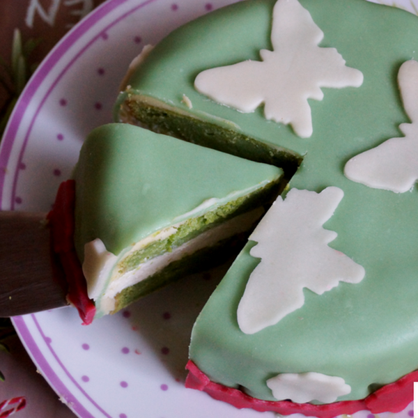  Green Velvet Cake czyli wiosenny torcik - zdrowa słodkość na zielonym groszku i oleju rzepakowym 
