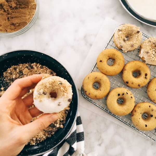 Mini Chocolate Chip Cookie Baked Donuts