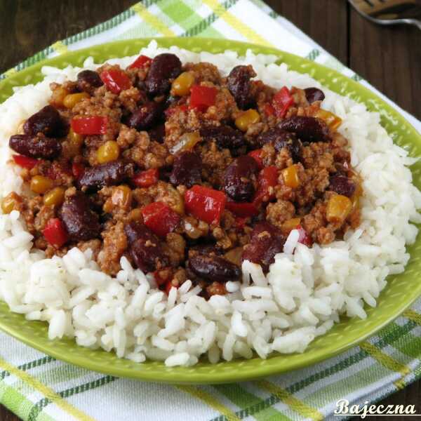 Chili con carne z ryżem