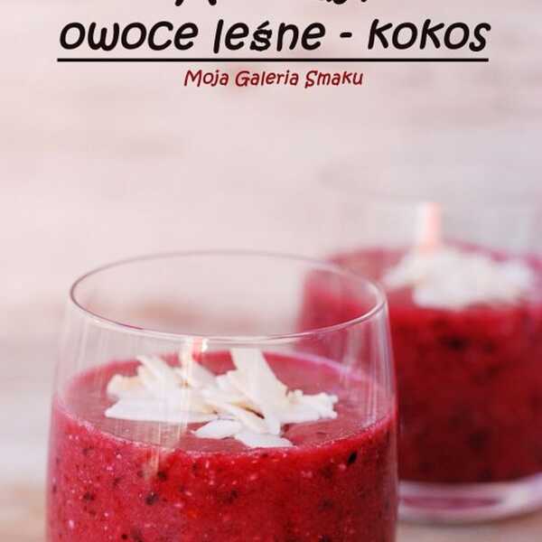 Koktajl owoce leśne-kokos