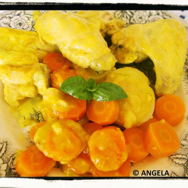 Skrzydełka w żółtym sosie - Yellow Chicken Wings - Le ali di pollo con salsa gialla