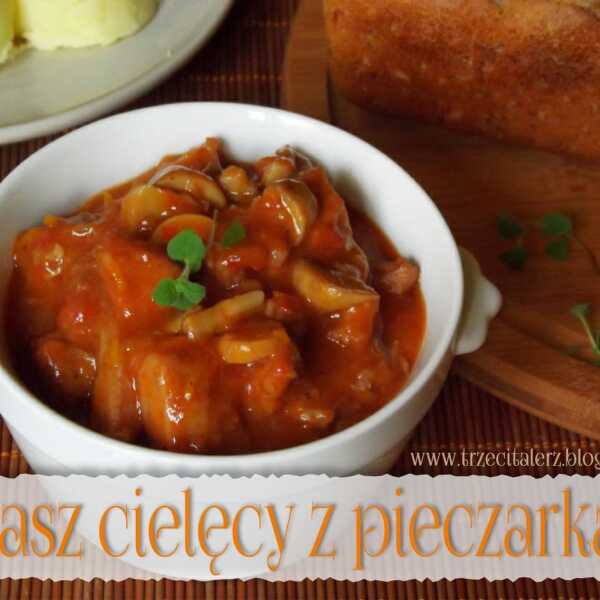 Gulasz cielęcy z pieczarkami