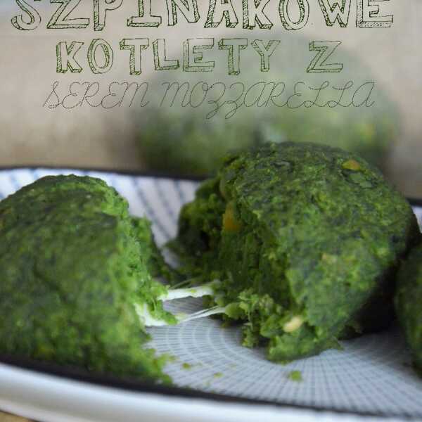 Szpinakowe kotlety z serem mozzarella