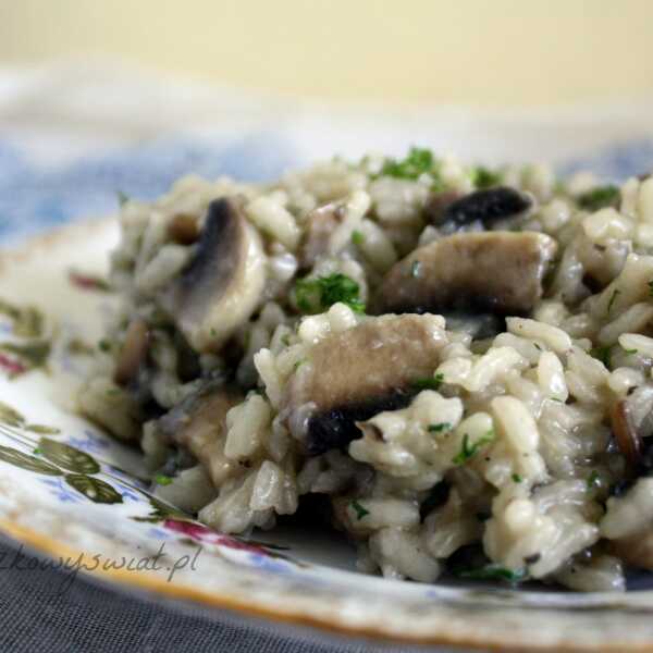 Risotto z pieczarkami