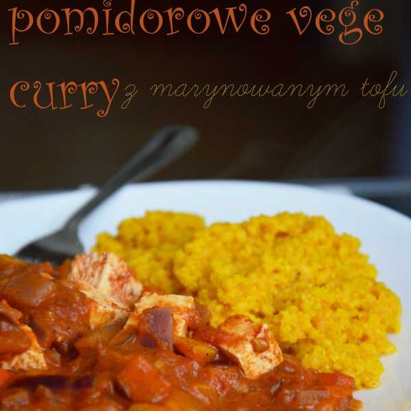 Pomidorowe vege curry z marynowanym tofu