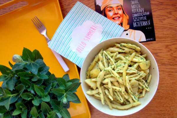 Pasta po genueńsku, czyli makaron z pesto, ziemniakami i fasolką