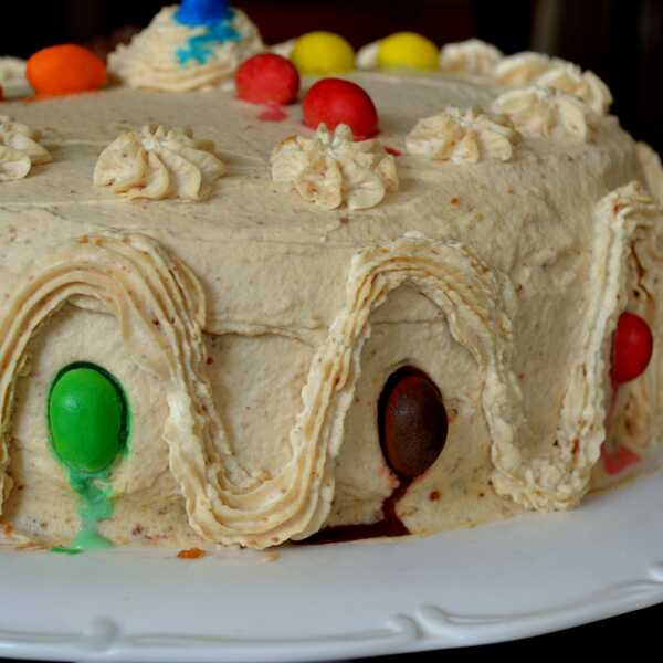 Tort orzechowo-bananowy z M&M's / Tort Peanut Butter Jelly Cake with M&M's :)
