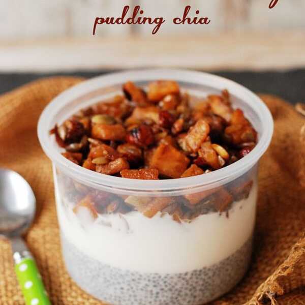Szarlotkowo-orzechowy pudding chia